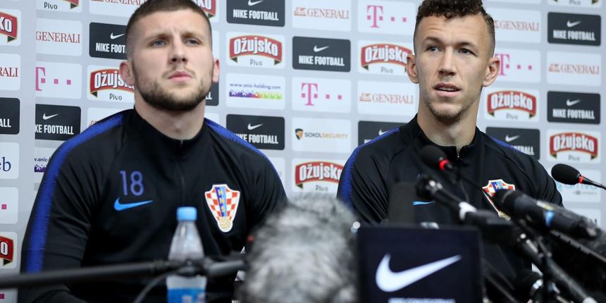 Ante Rebić i Ivan Perišić na presici Ante Rebić i Ivan Perišić na presici