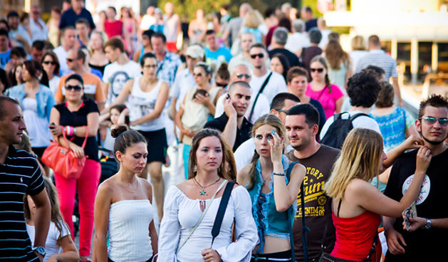 Đir po gradu 7. kolovoza 2012., guzva, ljudi (foto:Saša Čuka)
