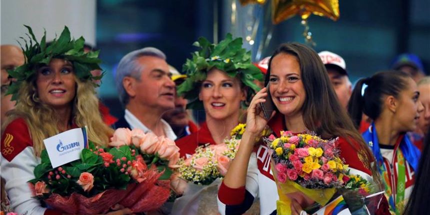 Doček ruskih olimpijaca, foto: Hina