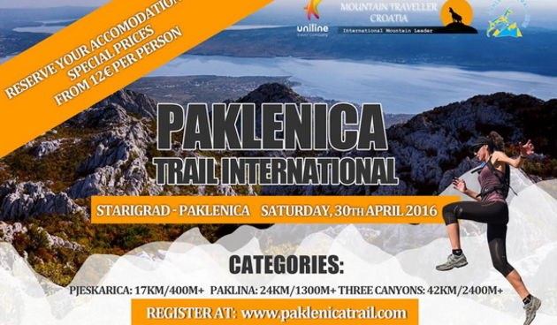 4. Paklenica Trail International – planinska utrka 30. travnja
