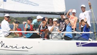 Zlatni olimpijci Fantela i Marenić družili se sa šibenskom djecom povodom dana jedrenja. Photo: Duško Jaramaz/PIXSELL Zlatni olimpijci Fantela i Marenić družili se sa šibenskom djecom povodom dana jedrenja. Photo: Duško Jaramaz/PIXSELL