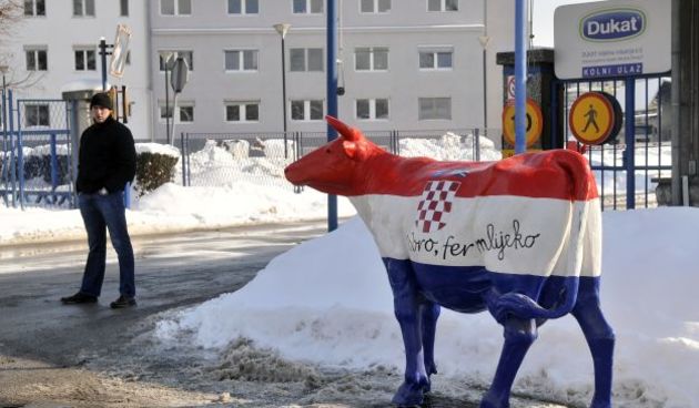 Prosvjed, mljekari (Foto:Foto: Ranko Šuvar/Cropix)