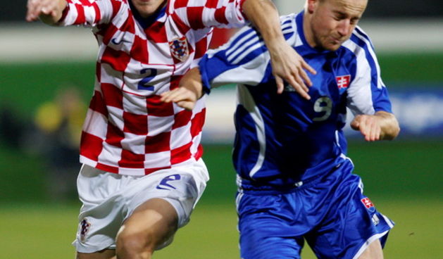 Slovacka, Zlate Moravce, 181109. Kvalifikacijska utakmica Hrvatske U-21 nogometne reprezentacije za Europsko prvenstvo. Na fotografiji: Domagoj Vida. Foto: Ronald Gorsic / CROPIX