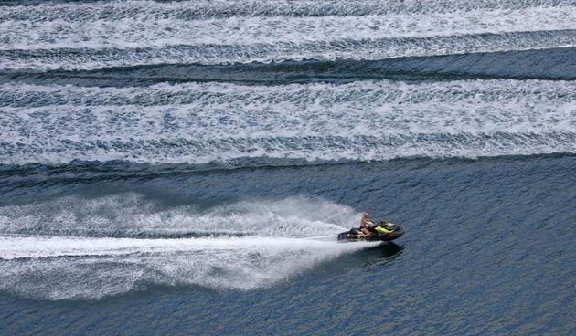 03.07.2013., Zadar – Pogled na kupace u moru i jet ski iz pticje prespektive. Photo: Filip Brala/PIXSELL