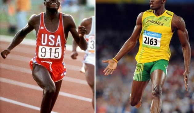 Carl Lewis, Usain Bolt (foto: daylife.com)