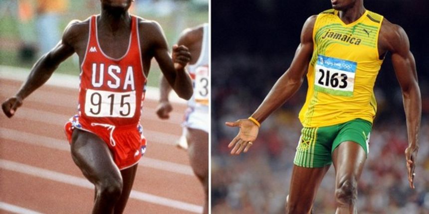 Carl Lewis, Usain Bolt (foto: daylife.com)