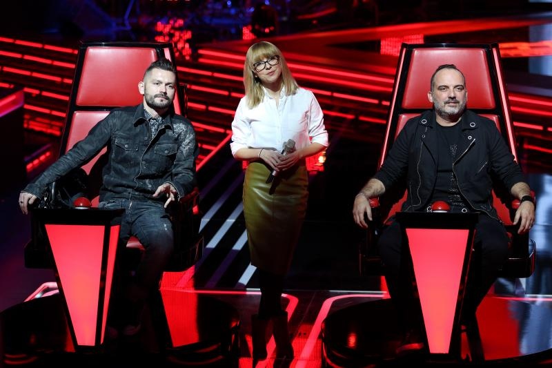 Najavljena druga sezona glazbenog showa The Voice – najljepši glas Hrvatske.  Voditelji Iva Šulentić i  Ivan Vukušić, žiri Ivan Dečak, Tony Cetinski, Indira Levak i Jacques Houdek. Photo: Anto Magzan/PIXSELL