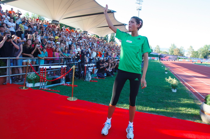 Zagreb, 130911.
IAAF World Challenge Zagreb 2011, 
61. memorijal Borisa Hanzekovica na atletskom stadionu Mladost na Savi.
Na slici: Blanka Vlasic.
Foto: Goran Mehkek / CROPIX