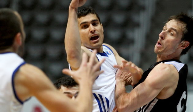 Zadar, 270312.Prva hrvatska kosarkaska liga – liga za prvaka. Utakmica KK Zadar – KK Svjetlost. Dvorana Kresimira Cosica. Na slici: igrac Zadra Goran Vrbanc.Foto: Jure Miskovic / CROPIX