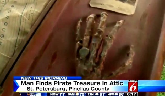 Na tavanu pronašao gusarsko blago, screenshot ytube