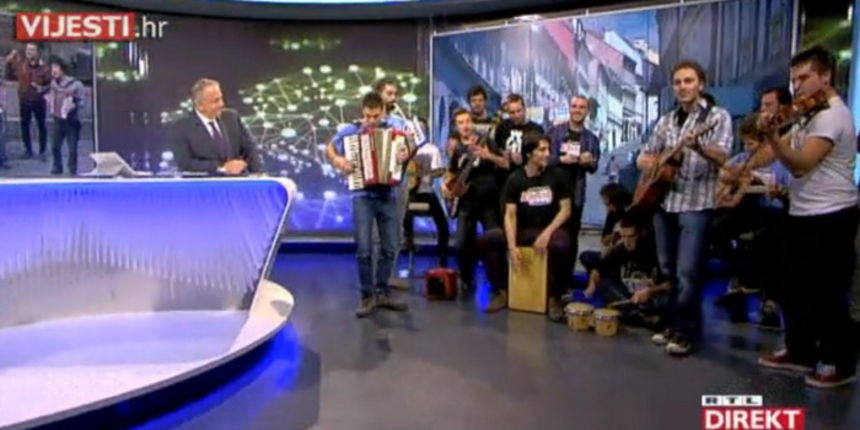 Ulični bend Jeboton zasvirao u Šprajcovom RTL Direktu