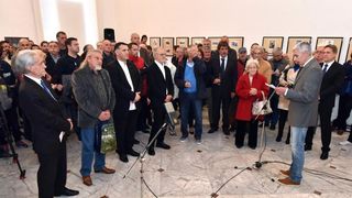 U Gradskoj loži otvorena izložba fotografija posvećena “zlatnoj kopački” – Josipu Skoblaru. Foto: Dino Stann/PIXSELL