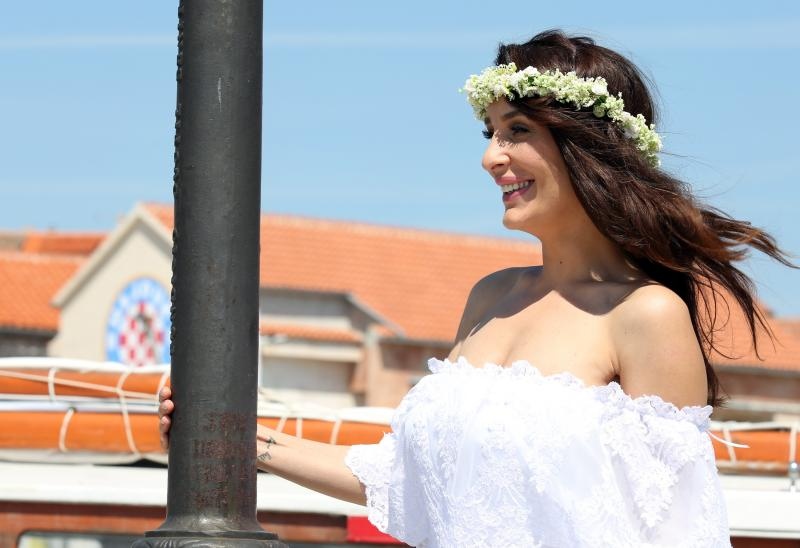 Mladen Grdović i Ivana Kovač u Prvić Šepurini snimili spot za pjesmu “Dva goluba”, Photo: Duško Jaramaz/PIXSELL