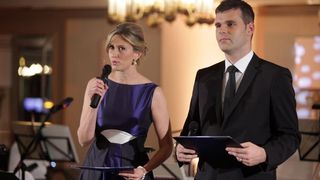 Pod potkroviteljstvom Americke gospodarske komore i americkog veleposlanstva u hotelu Sheraton odrzana je humanitarna vecera za razminiravanje. Kenneth Merten, Susan Merten, Ivan Vidakovic, Andrea Doko Jelusic. Photo: Grgur Zucko/PIXSELL