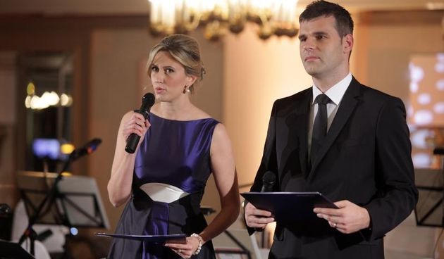 Pod potkroviteljstvom Americke gospodarske komore i americkog veleposlanstva u hotelu Sheraton odrzana je humanitarna vecera za razminiravanje. Kenneth Merten, Susan Merten, Ivan Vidakovic, Andrea Doko Jelusic. Photo: Grgur Zucko/PIXSELL