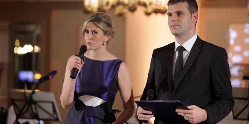 Pod potkroviteljstvom Americke gospodarske komore i americkog veleposlanstva u hotelu Sheraton odrzana je humanitarna vecera za razminiravanje. Kenneth Merten, Susan Merten, Ivan Vidakovic, Andrea Doko Jelusic. Photo: Grgur Zucko/PIXSELL