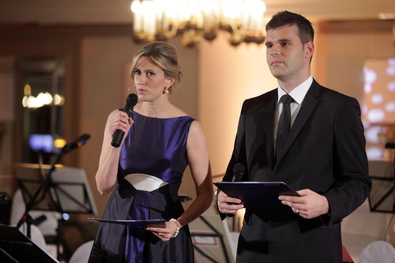 Pod potkroviteljstvom Americke gospodarske komore i americkog veleposlanstva u hotelu Sheraton odrzana je humanitarna vecera za razminiravanje. Kenneth Merten, Susan Merten, Ivan Vidakovic, Andrea Doko Jelusic. Photo: Grgur Zucko/PIXSELL