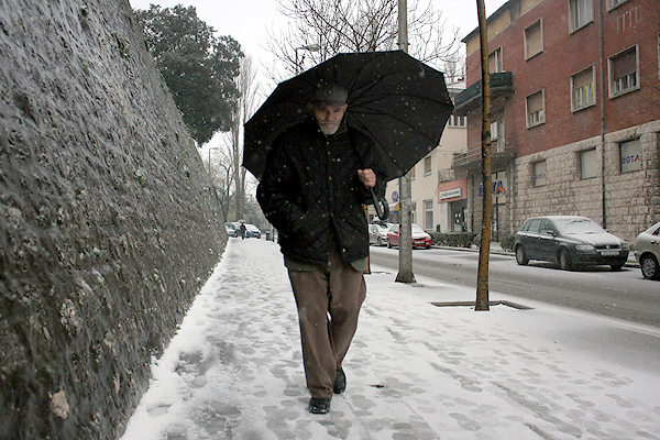 Snijeg u Zadru, 17. prosinca 2009, Foto: Saša Čuka