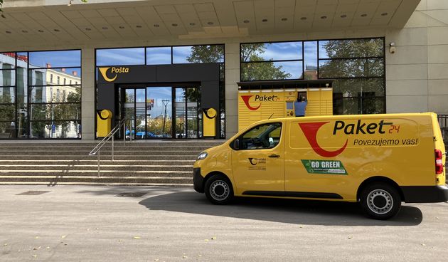 hrvatska posta, paket, paketomat, elektricni kombi hrvatska posta, paket, paketomat, elektricni kombi