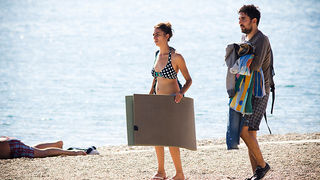 Kupanje na plaži Kolovare 8. listopada (foto:Saša Čuka)