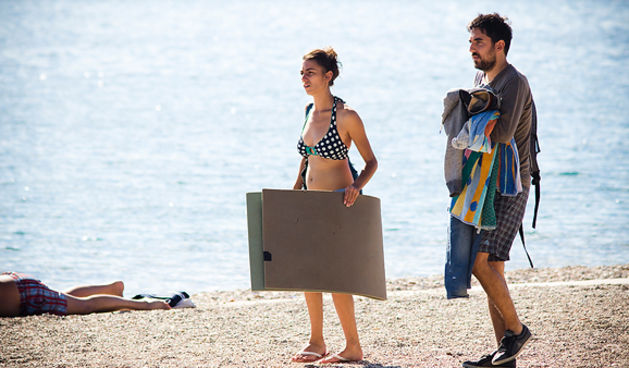 Kupanje na plaži Kolovare 8. listopada (foto:Saša Čuka)