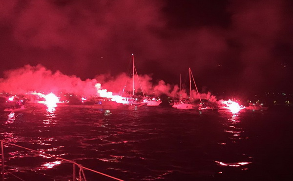 Doček zlatnih zadarskih olimpijaca Šime Fantele i Igora Marenića: Bakljada na brodovima od Vitrenjaka do Morskih orgulja. Foto: Tija Malik Doček zlatnih zadarskih olimpijaca Šime Fantele i Igora Marenića: Bakljada na brodovima od Vitrenjaka do Morskih orgulja. Foto: Tija Malik