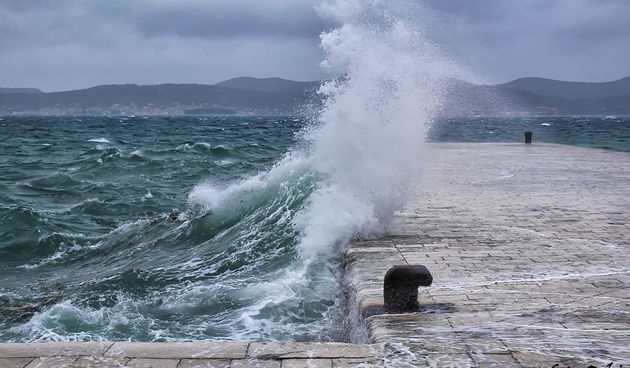 Jugo na zadarskoj rivi 19. siječnja 2014.  Foto: Roberto Lerga