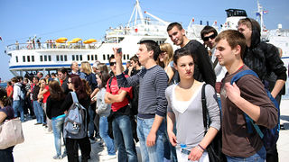 Uplovljavanje školskog broda “Kraljica mora” (Foto:Saša Čuka)