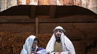 Zagreb – Zupa bl. Ivana Merza u sklopu zivih jaslica na krizanju Zagrebacke avenije i Zagrebacke ulice organizirala je “Rodjenje Bozica u Spanskom”, scenski prikaz Isusova rodjenja. Photo: Igor Kralj/PIXSELL