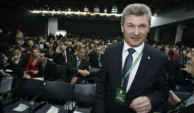 Zagreb, 280112.Globus, Avenija Dubrovnik.Glavna izborna skupstina HSS-a na kojoj se izmedju ostalih clanova predsjednistva bira i novi predsjednik stranke.Kandidati stranke su Damir Bajs i Branko Hrg.Na slici:  Hrg Branko.Foto: Goran Mehkek / Cropix