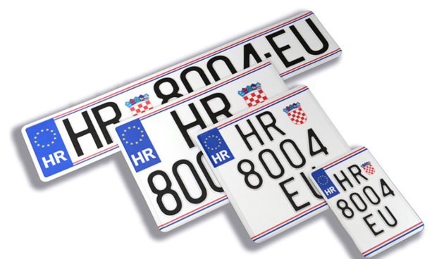 Registarske pločice s EU logom. Foto: MUP RH