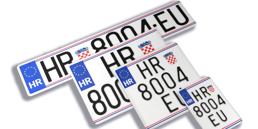 Registarske pločice s EU logom. Foto: MUP RH Registarske pločice s EU logom. Foto: MUP RH