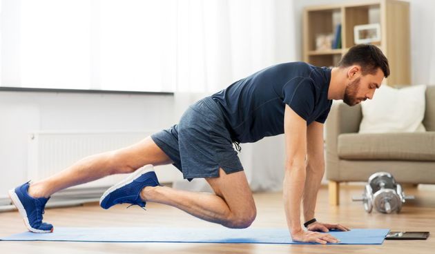 vježbanje, fitness, tabata, mountain climbers
