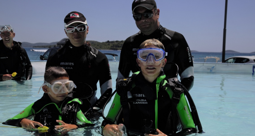 Besplatna škola ronjenja, Pag