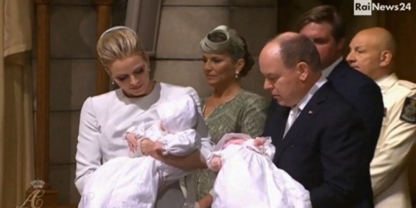 Monako: Kršteni prinčevski blizanci, foto-rai news screenshot