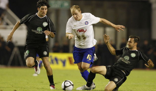 Split, 190810. Gradski stadion Puljud. Uzvratna utakmica cetvrtog pretkola Europske lige izmedju Hajduka i Uniree. Na fotografiji: Senijad Ibricic.  Foto: Ante Cizmic / CROPIX