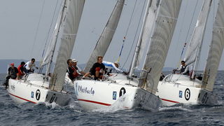 Split, 170909.
23. Aci Match Race Cup 2009 u Splitu, drugi dan jedrenja podno Sustipana.
Foto: Jadran Babic / CROPIX