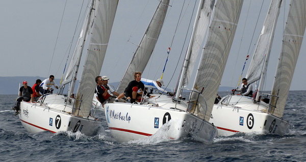 Split, 170909.
23. Aci Match Race Cup 2009 u Splitu, drugi dan jedrenja podno Sustipana.
Foto: Jadran Babic / CROPIX
