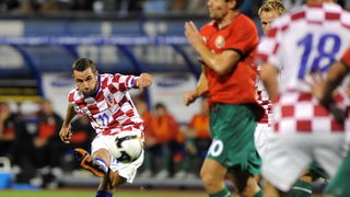 Zagreb, 050909.Stadion Maksimir, kvalifikacijska utakmica skupine 6 za Svjetsko nogometno prvenstvo u Juznoafrickoj Republici, susret reprezentacija Hrvatske i Bjelorusije.Na slici: Dario Srna.Foto: Damir Krajac / CROPIX