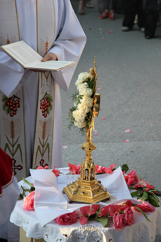 Arbanasi: Procesija povodom blagdana Tijelova 19. lipnja 2014.  foto: Bernard Kotlar