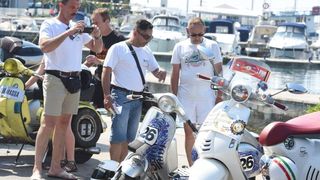 U Biogradu na moru zapoceo je Vespa World Days 2015 koji traje od 11-14. lipnja. Ocekuje se dolazak 5000 vozaca iz 32 zemlje. Photo: Hrvoje Jelavic/PIXSELL U Biogradu na moru zapoceo je Vespa World Days 2015 koji traje od 11-14. lipnja. Ocekuje se dolazak 5000 vozaca iz 32 zemlje. Photo: Hrvoje Jelavic/PIXSELL