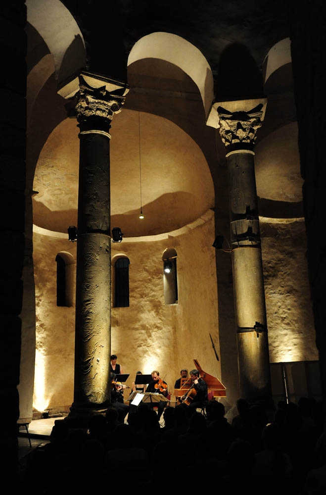 U sklopu 51. Glazbenih večeri u Sv. Donatu, sinoć su u Zadru gostovali Zagrebački kvartet, čembalist Pavao Mašić, te solistice Adela Golac-Rilović i Nera Gojanović-Kljajić, foto: Nenad Marčev