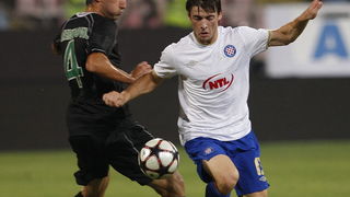 Bukurest, 260810.
Gradski stadion.
Uzvratna utakmica cetvrtog kola kvalifikacija za Europsku ligu izmedju Uniree i Hajduka.
Na fotografiji: Ante Vukusic.
Foto: Ante Cizmic / CROPIX