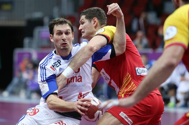 Doha, Katar – 24. svjetsko rukometno prvenstvo, 4. kolo, grupa B, Makedonija- Hrvatska. Photo: Goran Stanzl/PIXSELL