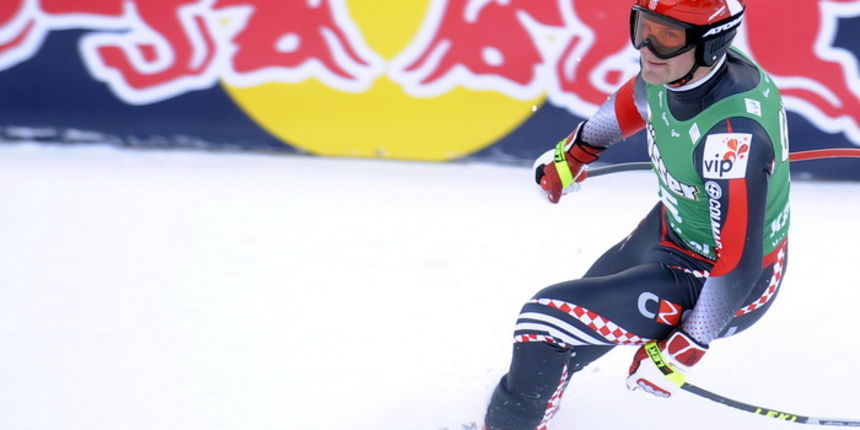 Kitzbuhel, 210111.Fis Audi World Cup, Svjetski skijaski kup u Kitzbuhelu utrka Super G.Na slici: Natko Zrncic Dim sa stratnim brojem 55 zavrsio utrku kao 33.Foto: Drago Sopta / CROPIX