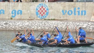 Opuzen: Utrke veslača za startne pozicije za 19. maraton lađa na Neretvi. Photo: Damir Špehar/PIXSELL