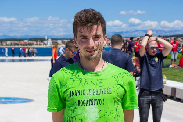 Ludijada maturanata na zadarskoj rivi 17. svibnja 2016. Foto: Bojan Bogdanić