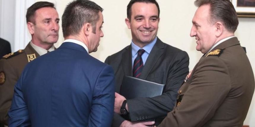 Sjednica Odbora za obranu u Hrvatskom saboru. Mirko Sundov, Igor Dragovan, Josip Buljevic, Drago Lovric. Photo: Patrik Macek/PIXSELL