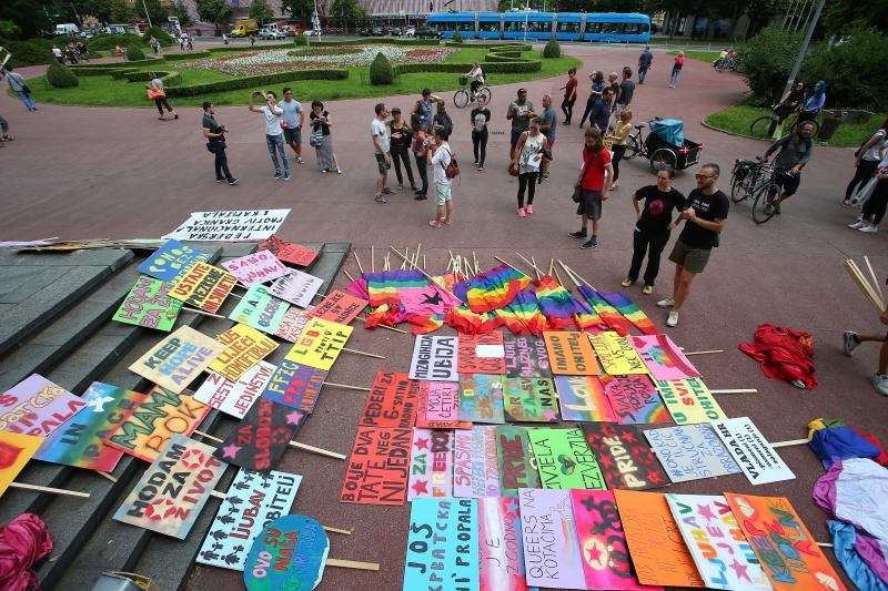 Održan je XV Zagreb Pride pod motom Još Hrvatska ni propala. Photo: PIXSELL Održan je XV Zagreb Pride pod motom Još Hrvatska ni propala. Photo: PIXSELL