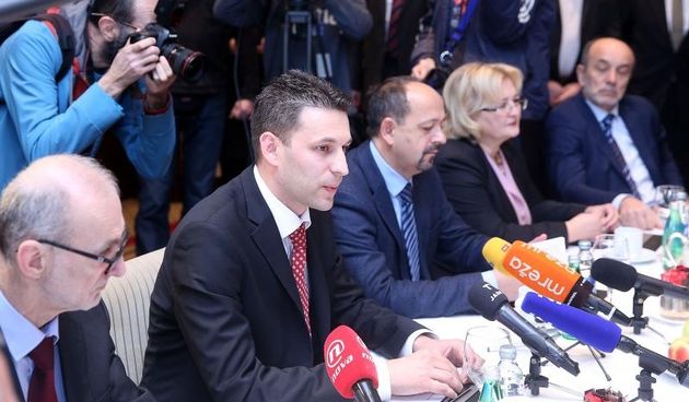 Robert Podolnjak, Bozo Petrov, Ivan Lovrinovic, Ines Strenja Linic, Juro Martinovic. Photo: Patrik Macek/PIXSELL